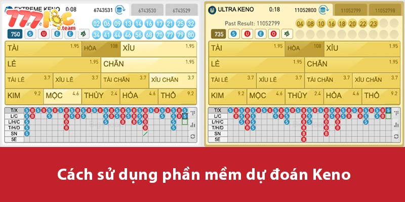 Cách sử dụng phần mềm dự đoán Keno