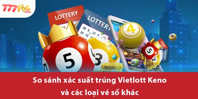 So sánh xác suất trúng Vietlott Keno và các loại vé số khác